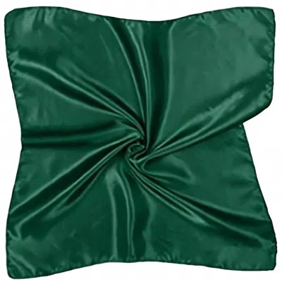 Diacly Women's Silky Satin Square Scarf In Forest Green In Red