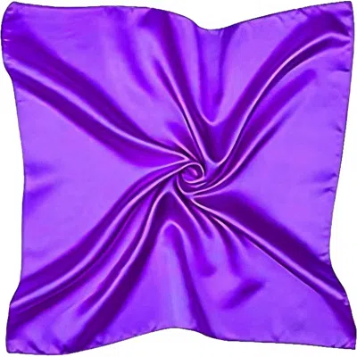 Diacly Women's Silky Satin Square Scarf In Purple