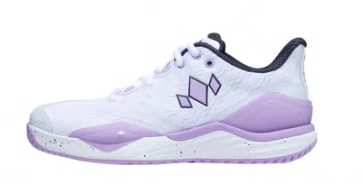 Diadem Sports Women's Court Burst Pickleball Shoes In White/purple