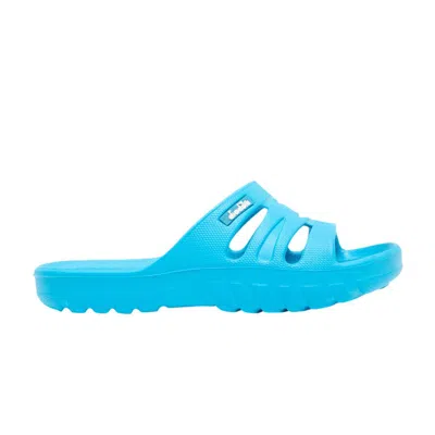 Pre-owned Diadora Agadir Slide Kids 'cyan Blue Fluorescent' | Kid's Size 11