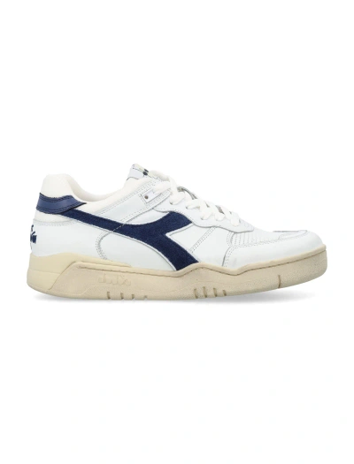 Diadora B.560 Used Sneakers In White/blue
