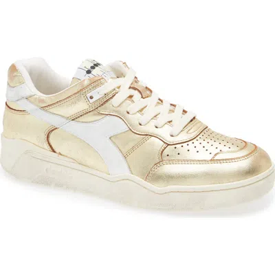 Diadora B.560 Cherie Metallic Sneaker In Whisper White