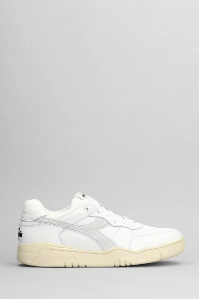 Diadora B.560 Used Trainers In White Leather