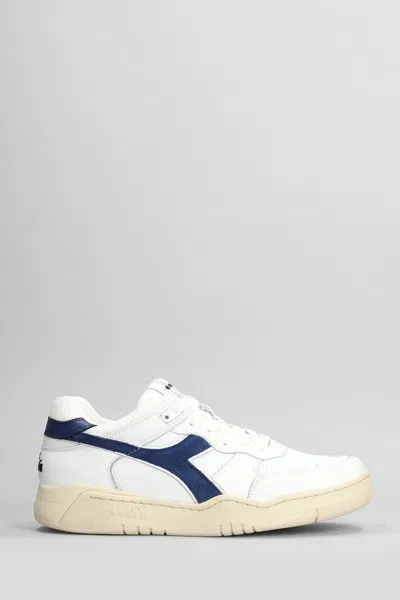 Diadora B.560 Used Trainers In White Leather