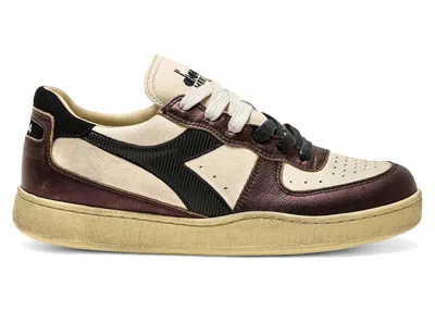 Pre-owned Diadora Basket Low Metallic Dirty (women's) Sneakers In Beige/black/brown In Multi