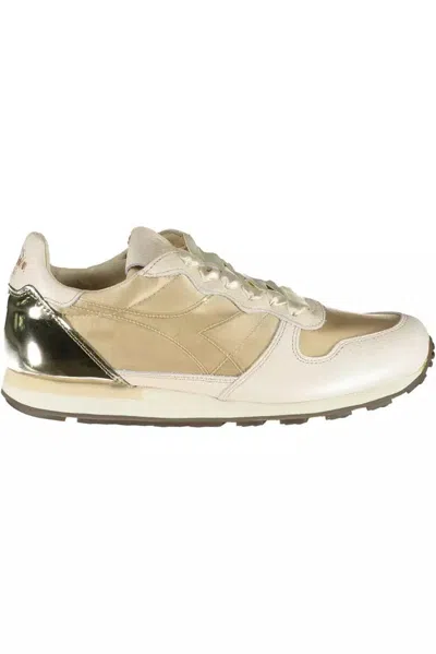 Diadora Beige Lace-up Sneaker With Contrasting Women's Details