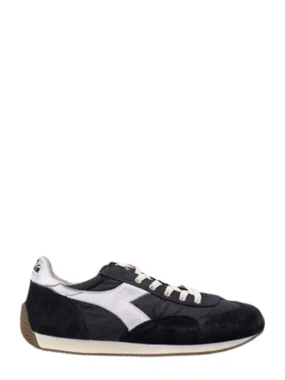 Diadora Black Equipe Vela Polyester Sneakers In Multi
