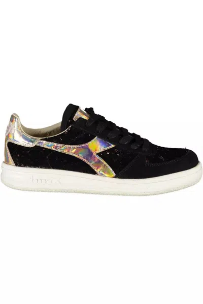 Diadora Black Fabric Sneaker In Multi