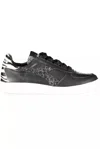 Diadora Black Fabric Sneaker In Black