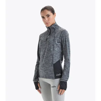 Diadora Black Polyester Sweatshirt In Gray