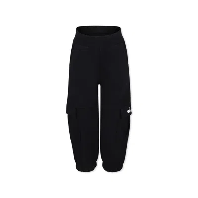 Diadora Kids' Black Trousers For Girl With Logo