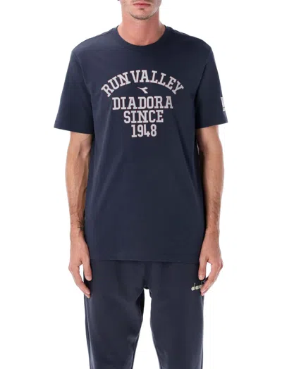 Diadora Blue Crewneck Logo T-shirt