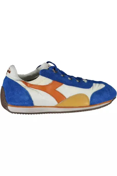 Diadora Blue Fabric Trainer In Multi