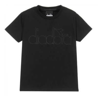 Diadora Kids' Boys Black Cotton T-shirt