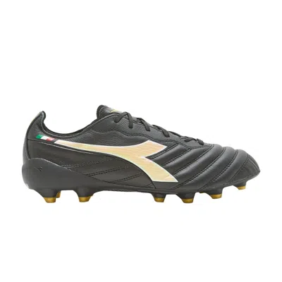Pre-owned Diadora Brasil Elite 2 Tech Made In Italy Lpx 'black Gold' | Men's Size 8