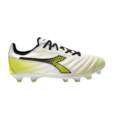 Pre-owned Diadora Brasil Elite Gr Lt Lp12 'white Fluorescent Yellow'