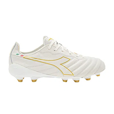Pre-owned Diadora Brasil Elite Tech Lpx Fg 'white Gold' | Men's Size 9