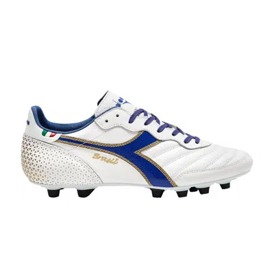 Pre-owned Diadora Brasil Made In Italy Og Gr Lt+ Mdpu 'white Mazarine Blue'