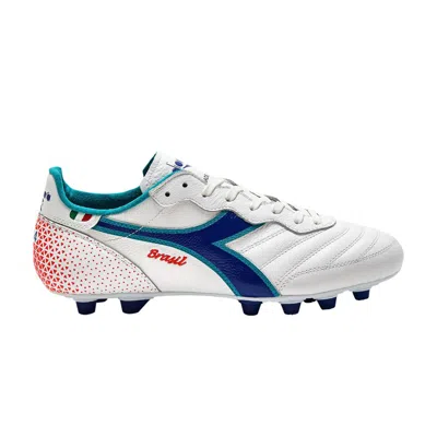 Pre-owned Diadora Brasil Made In Italy Og Gr Lt+ Mdpu 'white Navy' | Men's Size 10.5