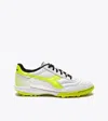 Diadora Calcetto Gr 101.18057101 C3675 Men Us 7 White Yellow Soccer Shoes Tf1651 In White