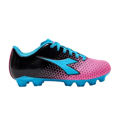 Pre-owned Diadora Cattura Gr Lpu Big Kid 'black Blue Pink Fluo' | Kid's Size 3.5