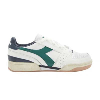 Pre-owned Diadora Davis Leather 'white Emerald Blue'