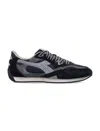 Diadora Heritage Equipe Revenge Used Sneakers In Suede With Vintage Effect In Black