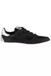 Diadora Black Fabric Sneaker In Black