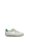 Diadora Canvas Sneakers With Front Lace-up Design In Gray