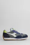 Diadora Blue And Canvas Stonewash Gray Equipe Sneakers