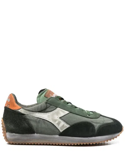 Diadora Equipe Dirty Sw Evo Sneakers Shoes In Shale Green