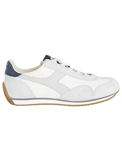 Diadora Equipe H Canvas Stone Wash Trainer Shoes In Blue