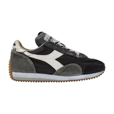 Pre-owned Diadora Equipe H Dirty Stone Wash Evo 'black Grey'
