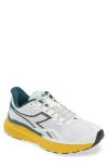 Diadora Equipe Nucleo Running Shoe In White/meditteranea/kumquat