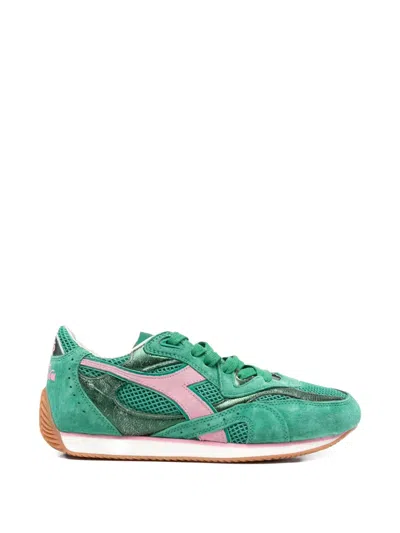 Diadora Equipe Revenge Leather Sneakers In Green