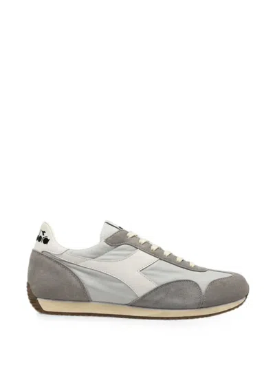 Diadora Equipe Vela Suede-panelled Sneakers In Gray
