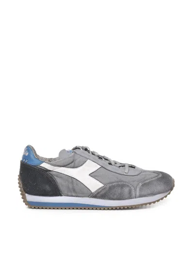 Diadora Equipie H Dirty Sneakers In Grey, Light Blue