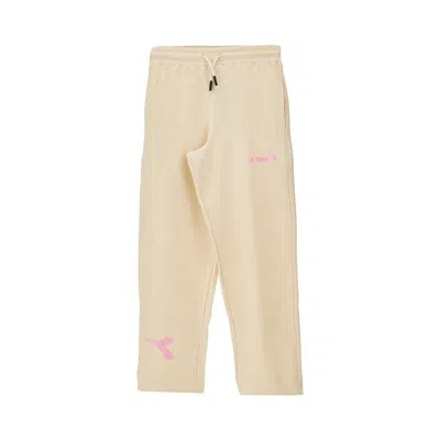 Diadora Flocked Logo Sweatpants Kids In Beige