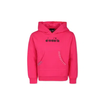 Diadora Kids' Fuchsia Sweatshirt For Girl With Logo