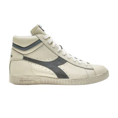 Pre-owned Diadora Game L High Waxed Suede Pop 'white Ultimate Grey' | Cream | Men's Size 12