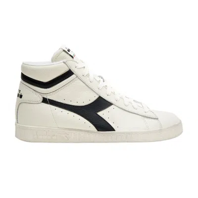 Pre-owned Diadora Game L High Waxed 'white Black' | Men's Size 6