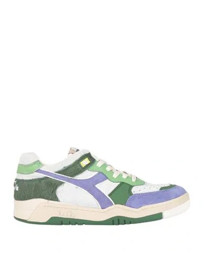 Diadora Heritage B.560 Used Ww Italia Man Sneakers Light Grey Size 8.5 Leather, Textile Fibers