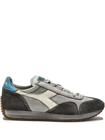 Diadora Heritage Equipe Dirty Stone Wash Vintage Sneakers In Gray