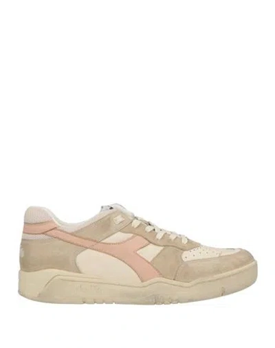 Diadora Heritage Man Sneakers Beige Size 10 Leather In Multi