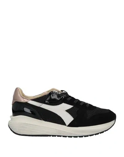 Diadora Heritage Man Sneakers Black Size 8 Leather, Textile Fibers