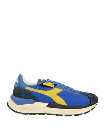 Diadora Heritage Man Sneakers Bright Blue Size 10.5 Textile Fibers, Leather