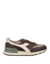 Diadora Heritage Man Sneakers Dark Brown Size 7 Leather, Textile Fibers In Brown