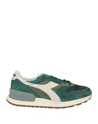 Diadora Heritage Man Sneakers Dark Green Size 9 Leather, Textile Fibers
