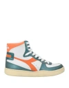 Diadora Heritage Man Sneakers Emerald Green Size 7 Soft Leather In Green