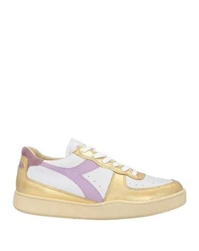 Diadora Heritage Man Sneakers Gold Size 8.5 Soft Leather